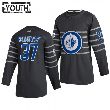 Lapsille NHL Winnipeg Jets Pelipaita Connor Hellebuyck 37 Harmaa 2020 NHL All-Star Adidas Authentic 